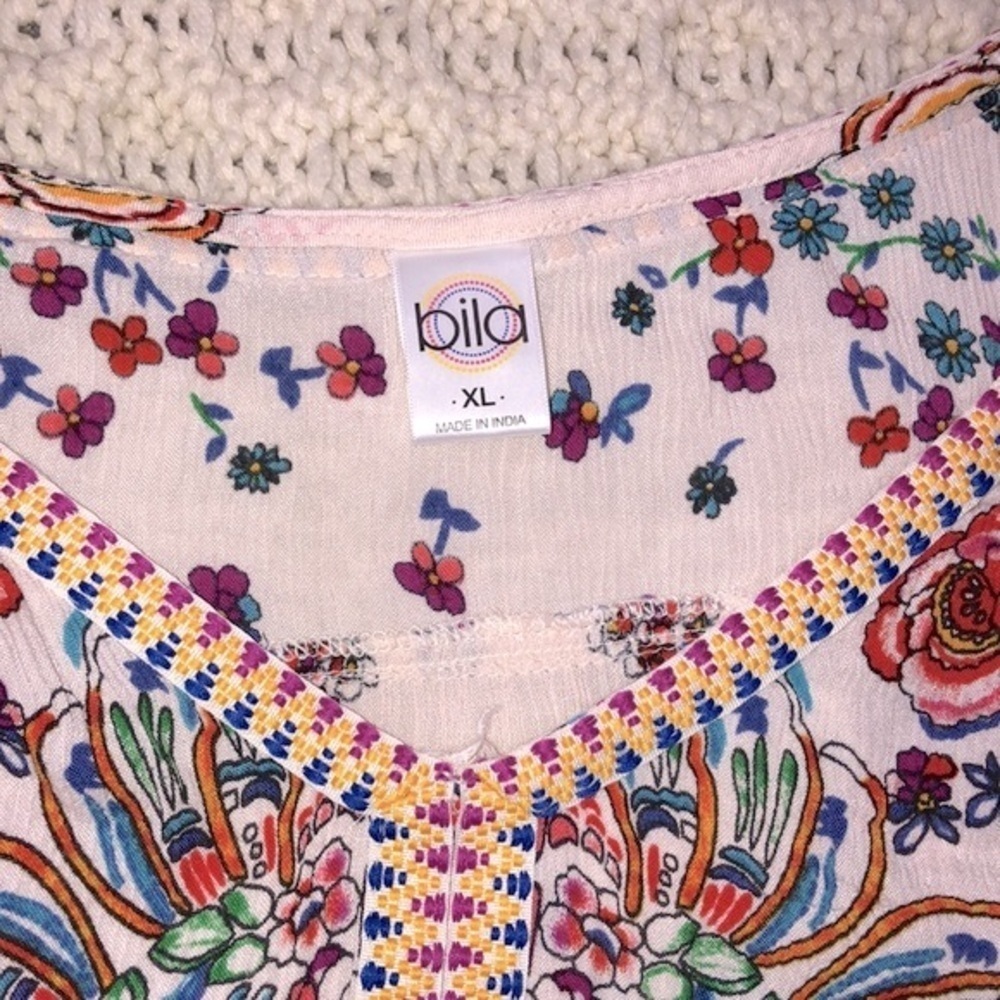 BILA floral boho top size XLarge - Picture 4 of 8